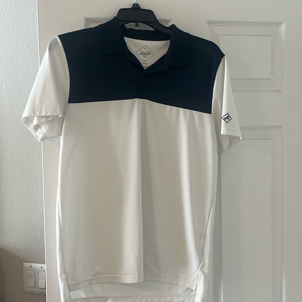 Bonobos White and Black Colorblock Polo